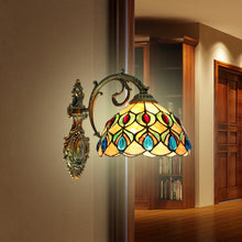Load image into Gallery viewer, Simple lamp wall lamp shell peacock bathroom mirror headlight lamp wall lamp shell European pastoral style