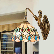 Load image into Gallery viewer, Simple lamp wall lamp shell peacock bathroom mirror headlight lamp wall lamp shell European pastoral style