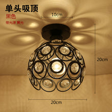Load image into Gallery viewer, American creative home stairs hallway hallway lamp corridor porch lamp lamp crystal lamp
